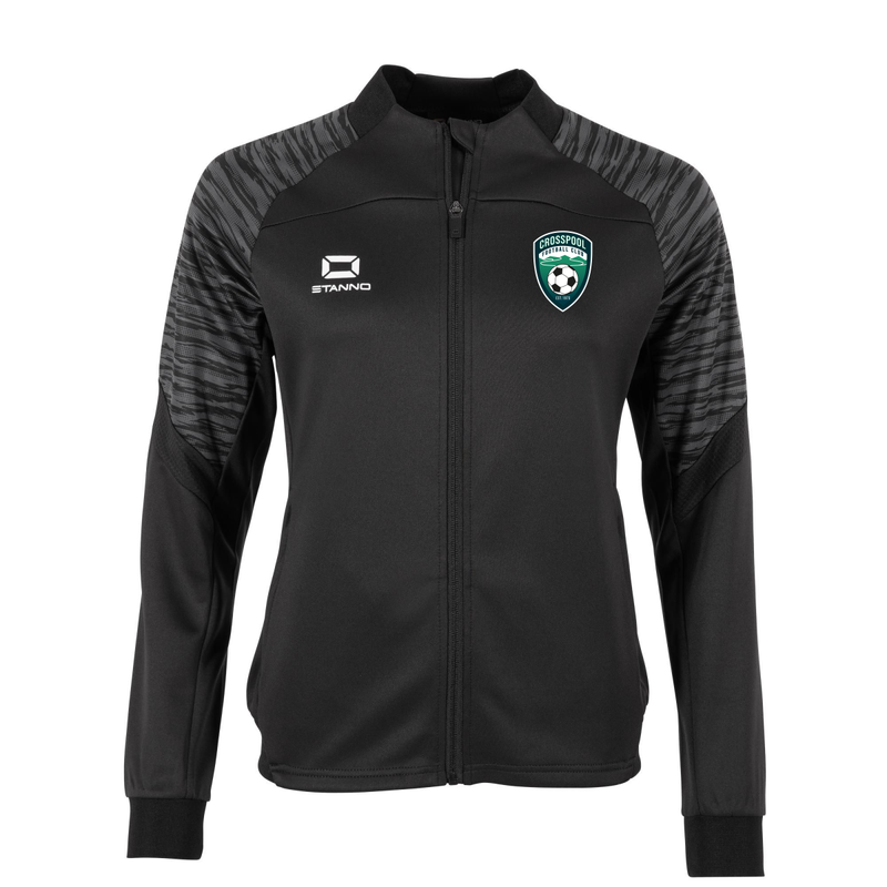 Crosspool FC Stanno Bolt Tracksuit Top Ladies Fit - Black/Anthracite