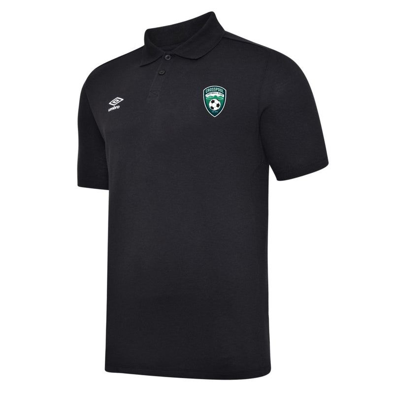 Crosspool FC Umbro Club Essential Polo Shirt - Black